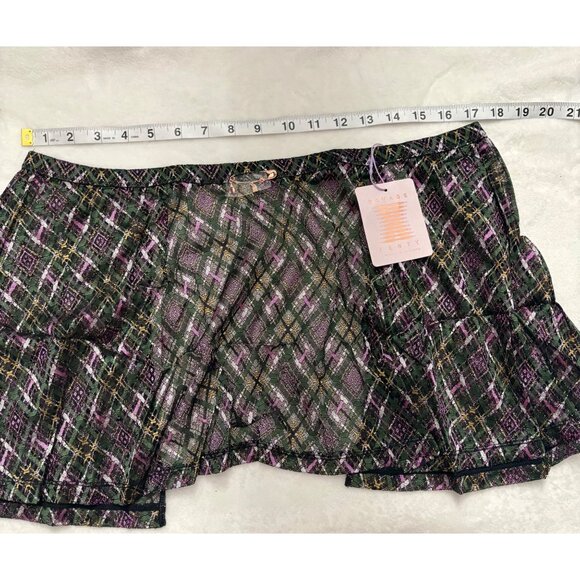 Savage X Fenty Multicolor Plaid Lace Lingerie Skirt Womens Size 1X - Picture 7 of 11